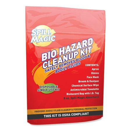 SPILL MAGIC Biohazard Spill CleanUp, 3/4 x 6 x 9 SM-BIOHAZARD